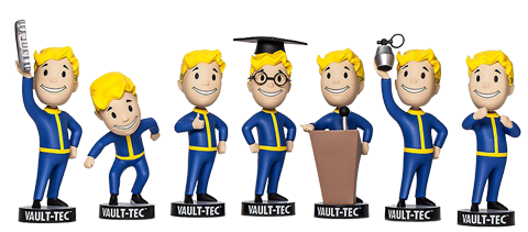 Vault Boy 111 Bobbleheads 7 Pack – Gaming Heads – ActionFigure Brasil