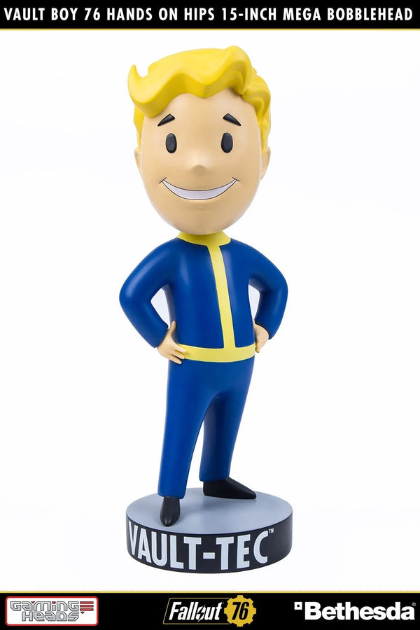 Vault Boy 76 (Hands on Hips) Mega Bobblehead (Hands on Hips) – Gaming Heads – ActionFigure Brasil