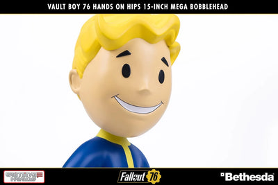 Vault Boy 76 (Hands on Hips) Mega Bobblehead (Hands on Hips) – Gaming Heads – ActionFigure Brasil — close