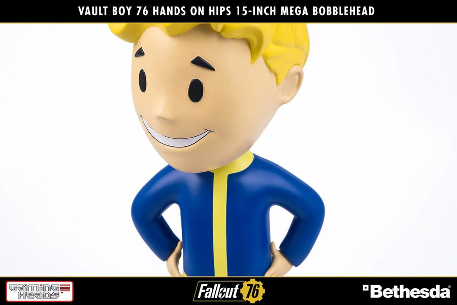 Vault Boy 76 (Hands on Hips) Mega Bobblehead (Hands on Hips) – Gaming Heads – ActionFigure Brasil