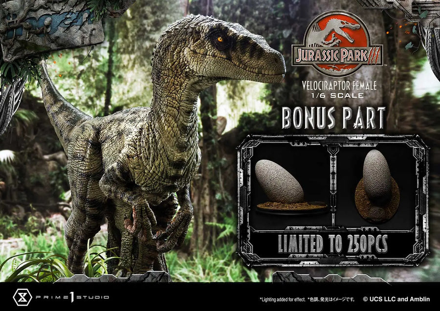 Velociraptor Female (Bonus Version) Jurassic Park III (Film) – Prime1Studio – ActionFigure Brasil