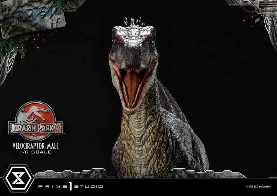 Velociraptor Male (Bonus Version) Jurassic Park III (Film) – Prime1Studio – ActionFigure Brasil