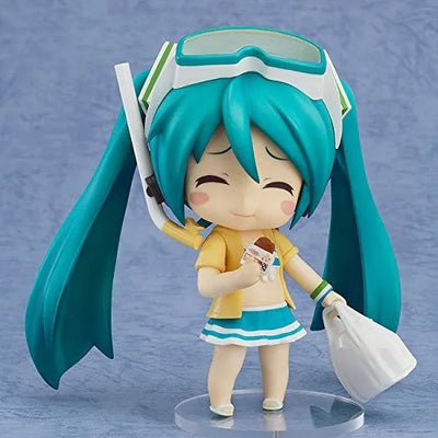 Vocaloid - Hatsune Miku - HappyKuji - HappyKuji Hatsune Miku 2013 Summer ver. - Nendoroid #339a - Family Mart 2013 ver. - Swimsuit ver.ㅤ – Good Smile Company – ActionFigureBrasil — ângulo diferente