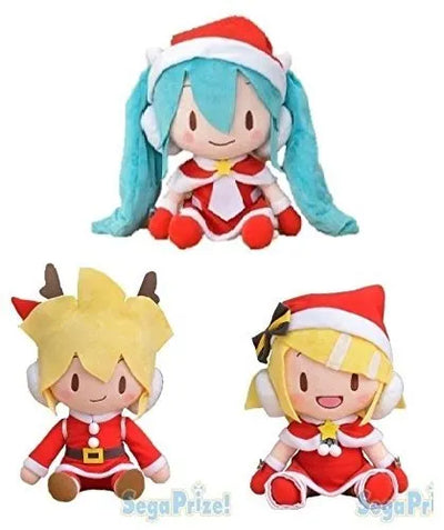 Vocaloid - Hatsune Miku - Mega Jumbo Christmas Plush Set - Kagamine Rin - Kagamine Lenㅤ – Sega – ActionFigure Brasil
