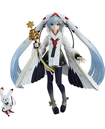 Vocaloid - Hatsune Miku - Rabbit Yukine - Figma EX-045 - Snow 2018, Crane Priestess Ver.ㅤ – Max Factory – ActionFigure Brasil