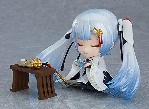 Vocaloid - Hatsune Miku - Rabbit Yukine - Nendoroid #850 - Snow 2018, Crane Priestess Ver.ㅤ – Good Smile Company – ActionFigure Brasil