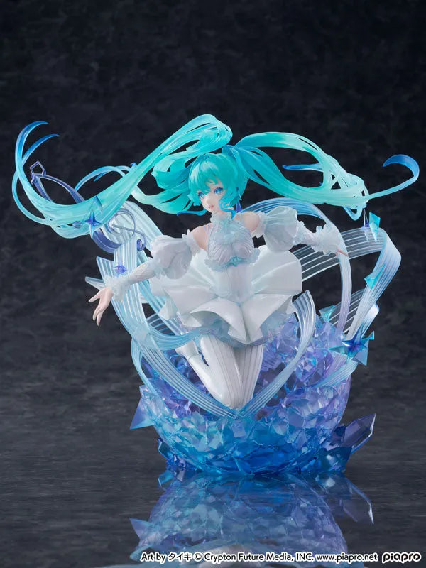 Vocaloid - Hatsune Miku - Shibuya Scramble Figure - 1/7 - Crystal Dress Ver. (CyberZ, eStream, Oriental Forest)ㅤ – CyberZ as ManufacturereStream as DistributorOriental Forest – ActionFigure Brasil