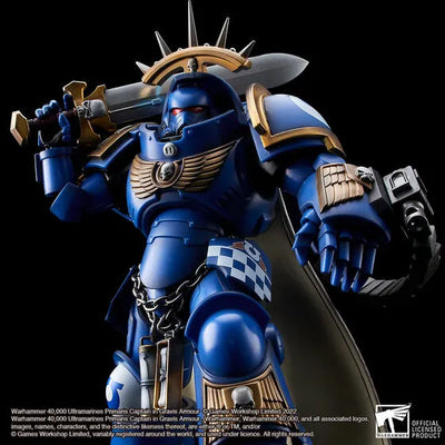 WARHAMMER 40,000 - Ultramarines Primaris - Captain in Gravis Armour (Bandai Spirits) [Shop Exclusive]ㅤ – Bandai Spirits – ActionFigure Brasil — ângulo diferente