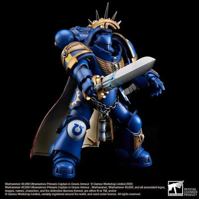 WARHAMMER 40,000 - Ultramarines Primaris - Captain in Gravis Armour (Bandai Spirits) [Shop Exclusive]ㅤ – Bandai Spirits – ActionFigure Brasil — close