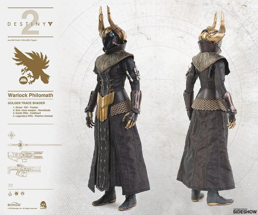 Warlock Philomath (Golden Trace Shader) – Threezero – ActionFigure Brasil