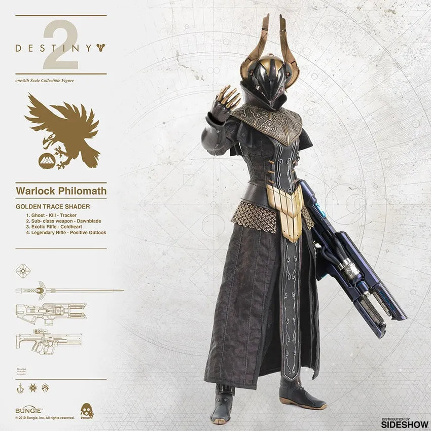 Warlock Philomath (Golden Trace Shader) – Threezero – ActionFigure Brasil