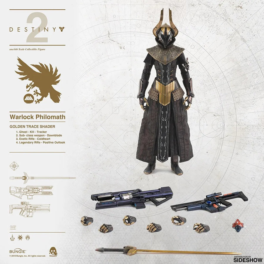 Warlock Philomath (Golden Trace Shader) – Threezero – ActionFigure Brasil