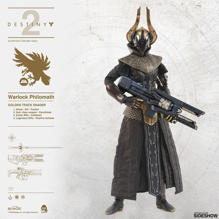 Warlock Philomath (Golden Trace Shader) – Threezero – ActionFigure Brasil