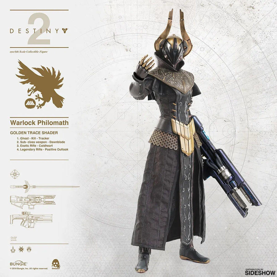 Warlock Philomath (Golden Trace Shader) – Threezero – ActionFigure Brasil