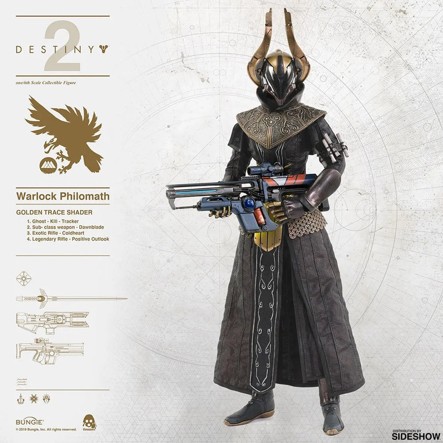 Warlock Philomath (Golden Trace Shader) – Threezero – ActionFigure Brasil