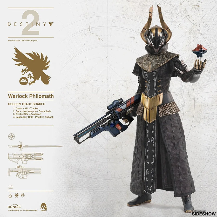 Warlock Philomath (Golden Trace Shader) – Threezero – ActionFigure Brasil