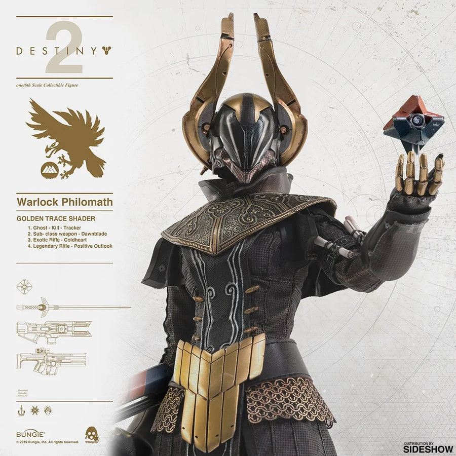 Warlock Philomath (Golden Trace Shader) – Threezero – ActionFigure Brasil