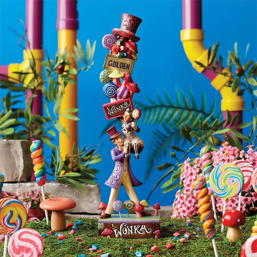 Willy Wonka with Stacked Icons – Enesco, LLC – ActionFigure Brasil