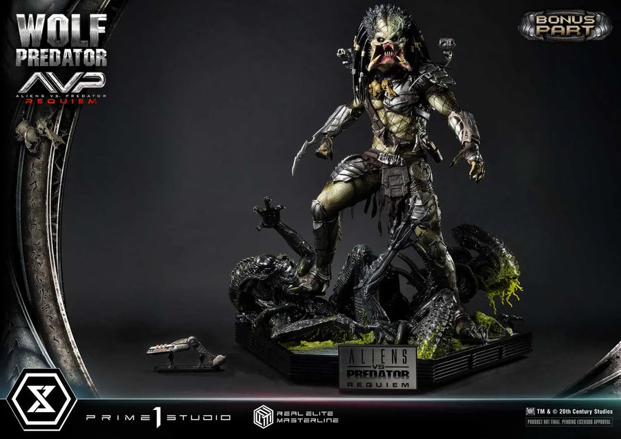 Wolf Predator (Deluxe Bonus Version) Aliens vs. Predator: Requiem – Prime1Studio – ActionFigure Brasil