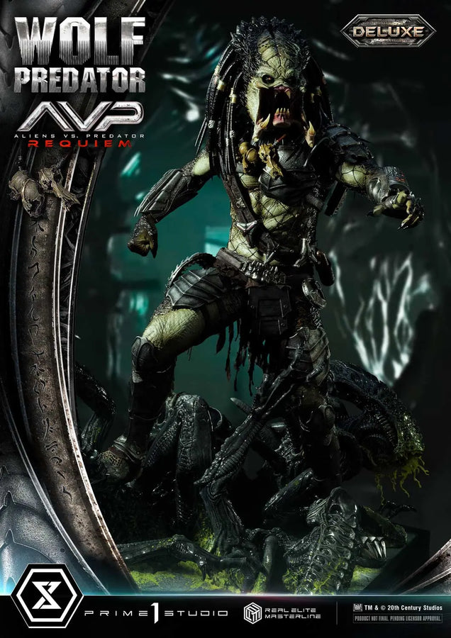 Wolf Predator (Deluxe Bonus Version) Aliens vs. Predator: Requiem – Prime1Studio – ActionFigure Brasil
