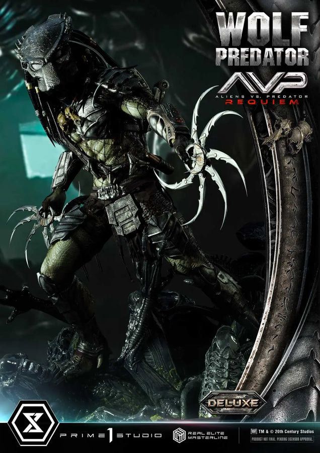 Wolf Predator (Deluxe Bonus Version) Aliens vs. Predator: Requiem – Prime1Studio – ActionFigure Brasil