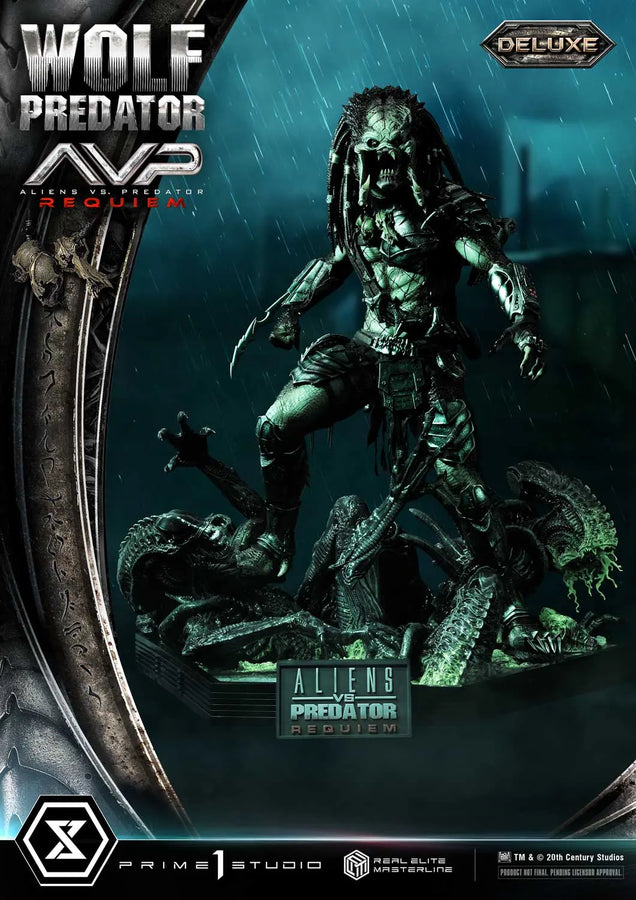 Wolf Predator (Deluxe Bonus Version) Aliens vs. Predator: Requiem – Prime1Studio – ActionFigure Brasil