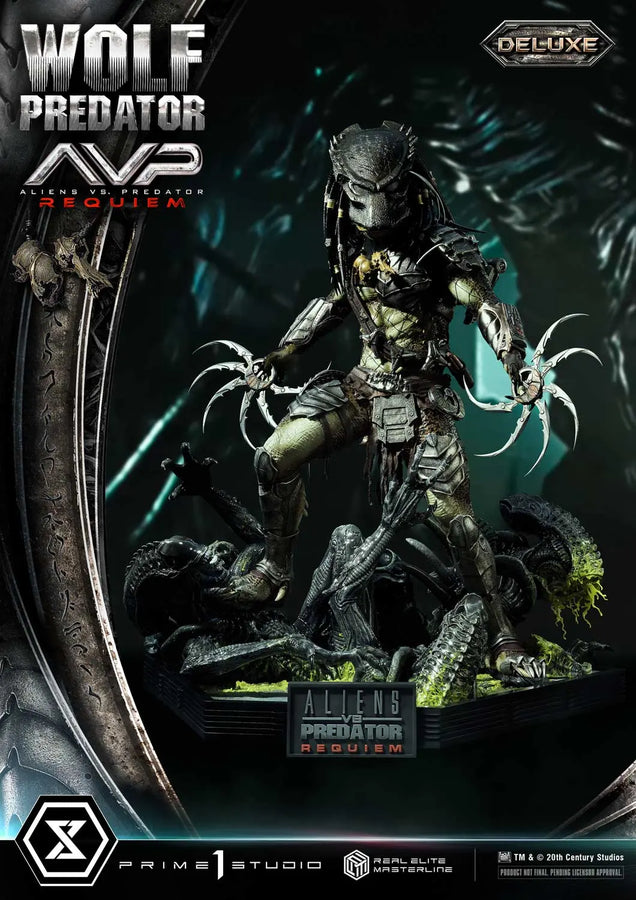 Wolf Predator (Deluxe Bonus Version) Aliens vs. Predator: Requiem – Prime1Studio – ActionFigure Brasil