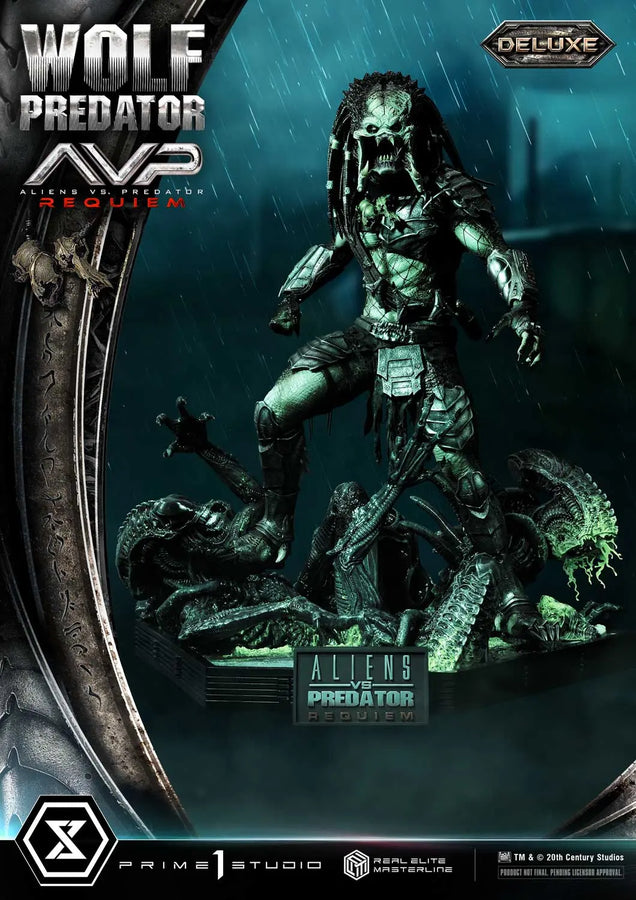 Wolf Predator (Deluxe Bonus Version) Aliens vs. Predator: Requiem – Prime1Studio – ActionFigure Brasil