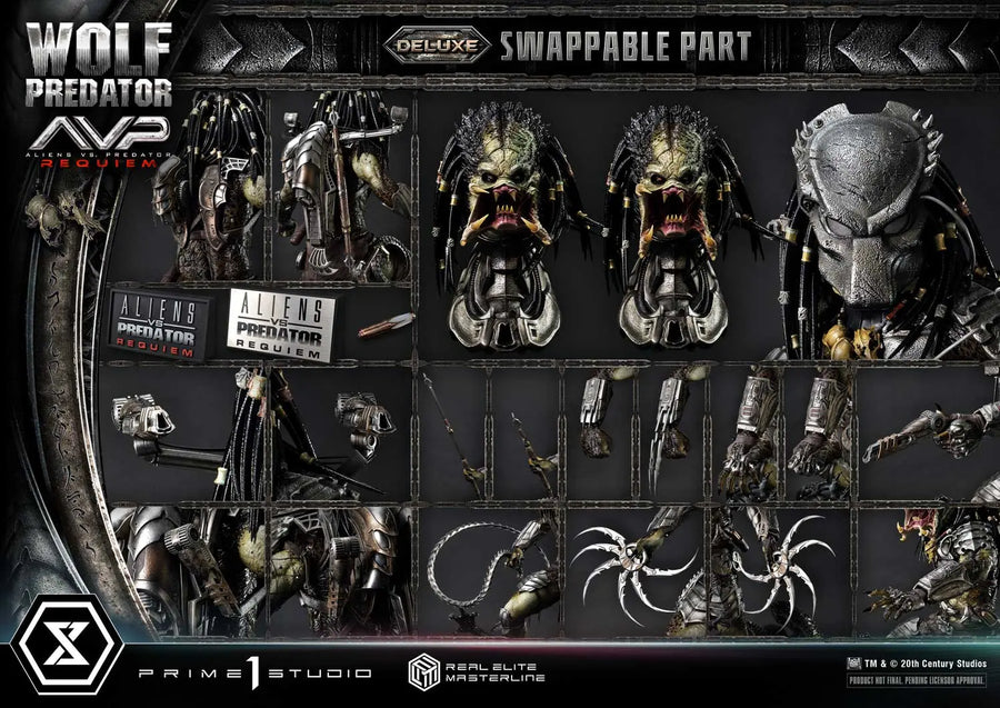 Wolf Predator (Deluxe Bonus Version) Aliens vs. Predator: Requiem – Prime1Studio – ActionFigure Brasil