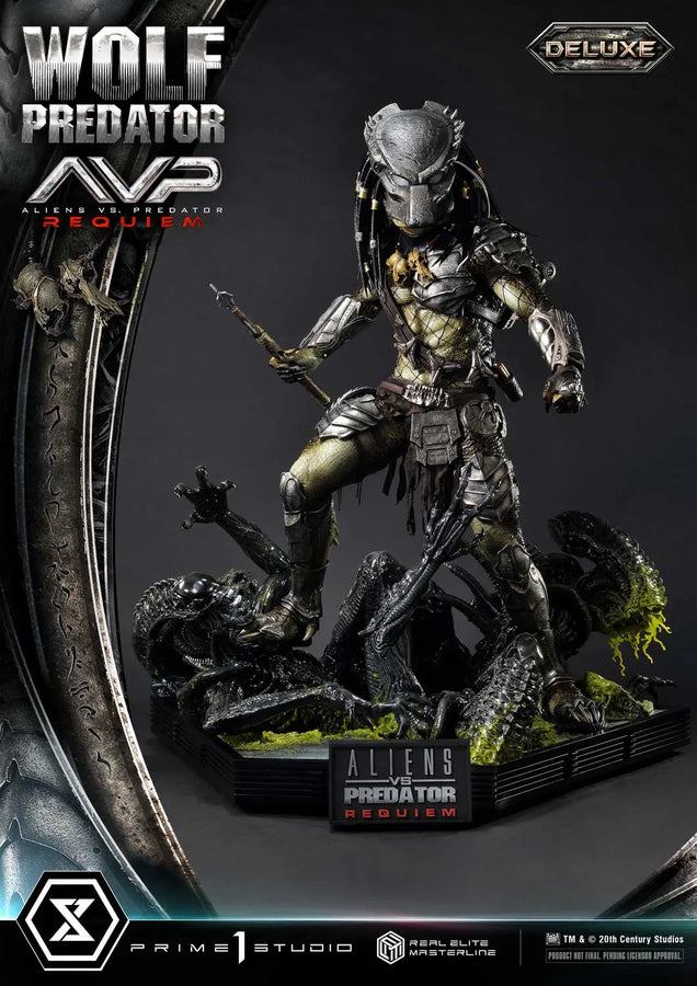 Wolf Predator (Deluxe Bonus Version) Aliens vs. Predator: Requiem – Prime1Studio – ActionFigure Brasil