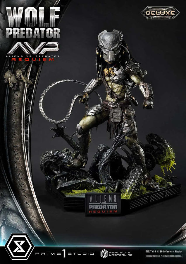 Wolf Predator (Deluxe Bonus Version) Aliens vs. Predator: Requiem – Prime1Studio – ActionFigure Brasil