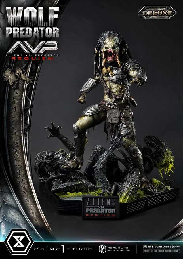 Wolf Predator (Deluxe Bonus Version) Aliens vs. Predator: Requiem – Prime1Studio – ActionFigure Brasil