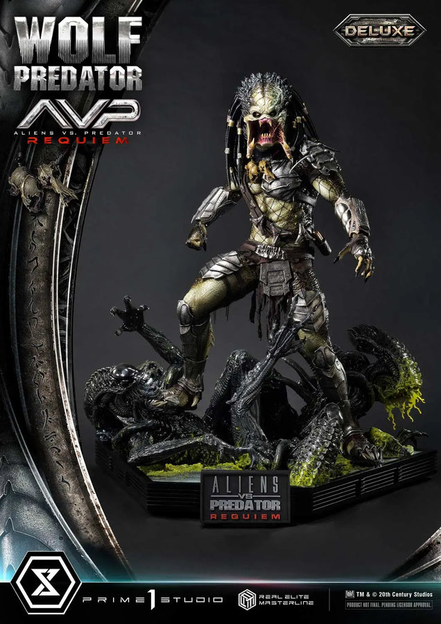 Wolf Predator (Deluxe Bonus Version) Aliens vs. Predator: Requiem – Prime1Studio – ActionFigure Brasil