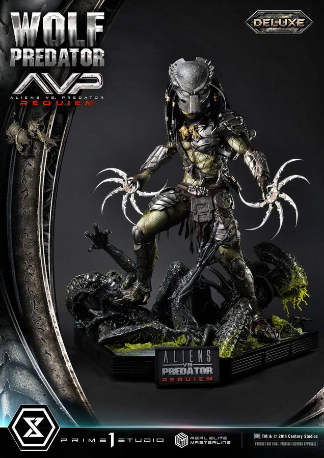 Wolf Predator (Deluxe Bonus Version) Aliens vs. Predator: Requiem – Prime1Studio – ActionFigure Brasil