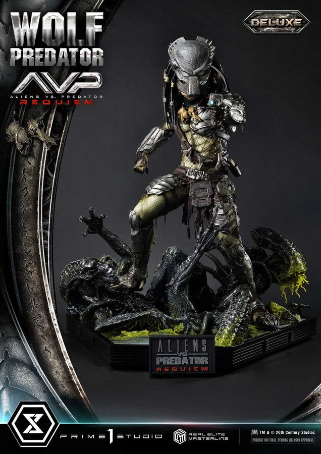 Wolf Predator (Deluxe Bonus Version) Aliens vs. Predator: Requiem – Prime1Studio – ActionFigure Brasil