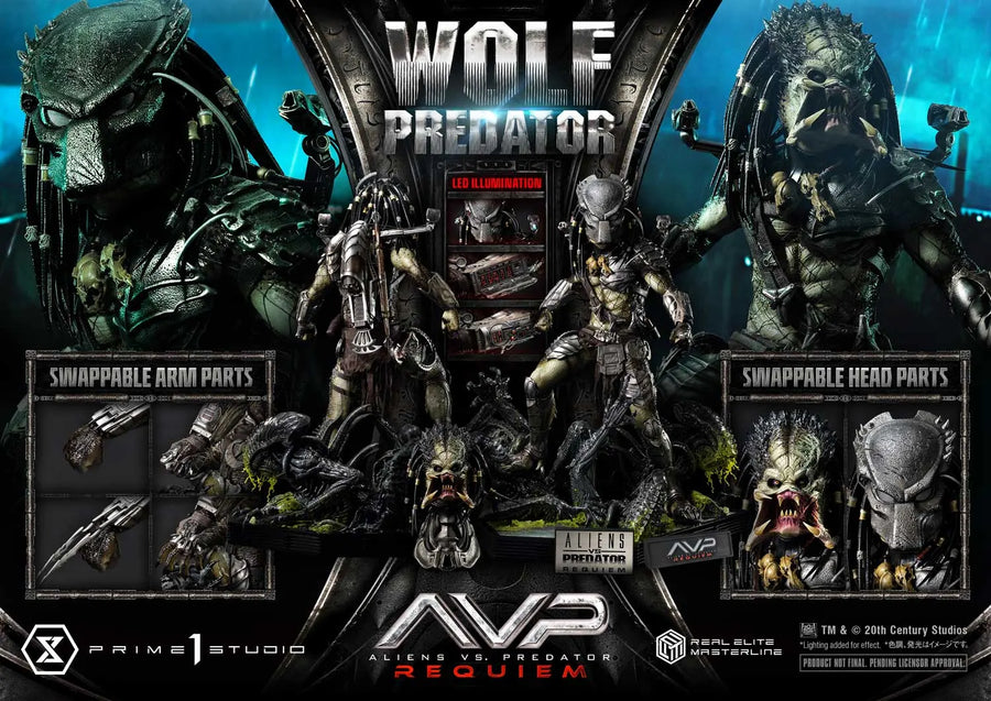 Wolf Predator (Regular Version) Aliens vs. Predator: Requiem – Prime1Studio – ActionFigure Brasil
