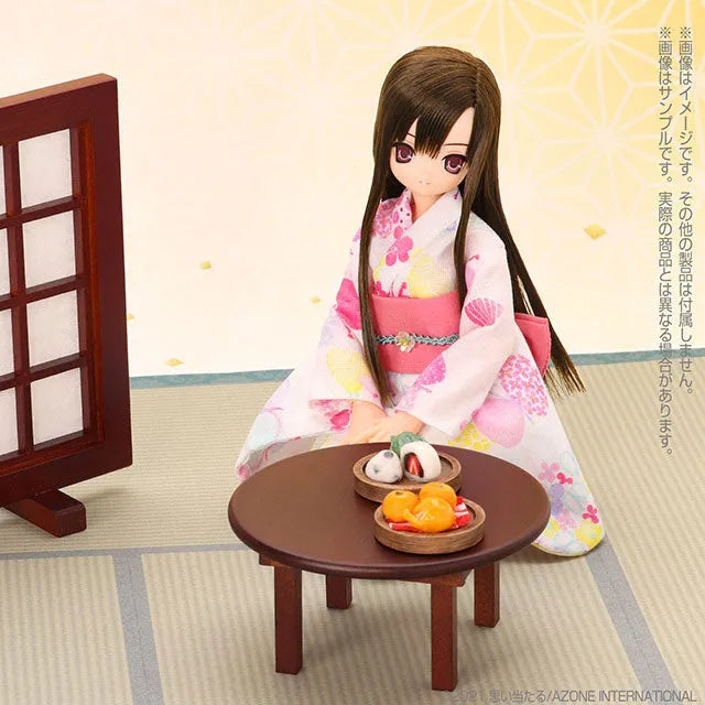 -Woodcraft Series- 1/6 Short-legged Table Dark Brownㅤ – Azone International – ActionFigureBrasil