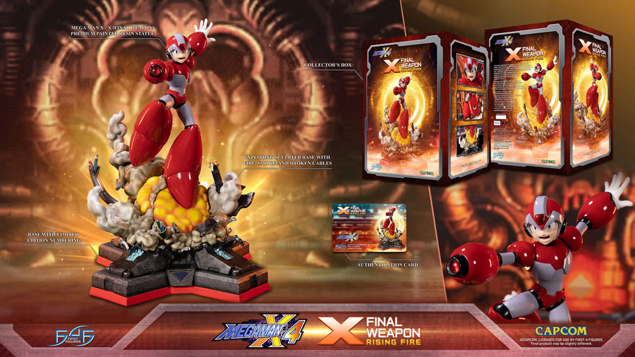 X (Final Weapon) Rising Fire (Red) – First 4 Figures – ActionFigure Brasil