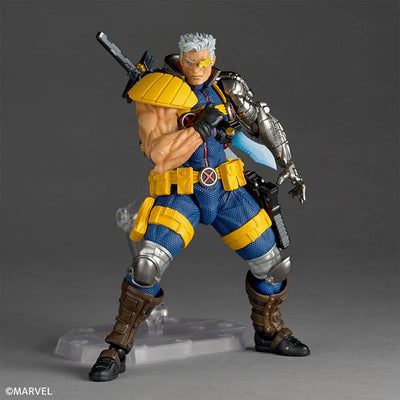X-Men - Cable - Amazing Yamaguchi - Revoltech - Ver. 1.5 (Kaiyodo)ㅤ – Kaiyodo as Manufacturer – ActionFigureBrasil — ângulo diferente