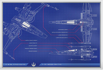X-Wing T-70™ Blueprint Foil - LIMITED EDITION: 1000 – Agoro – ActionFigure Brasil