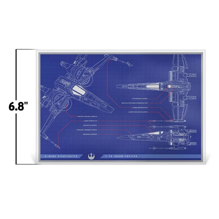 X-Wing T-70™ Blueprint Foil - LIMITED EDITION: 1000 – Agoro – ActionFigure Brasil