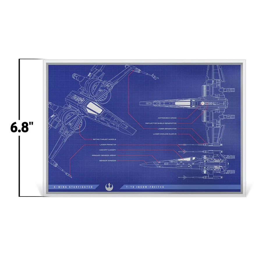 X-Wing T-70™ Blueprint Foil - LIMITED EDITION: 1000 – Agoro – ActionFigure Brasil