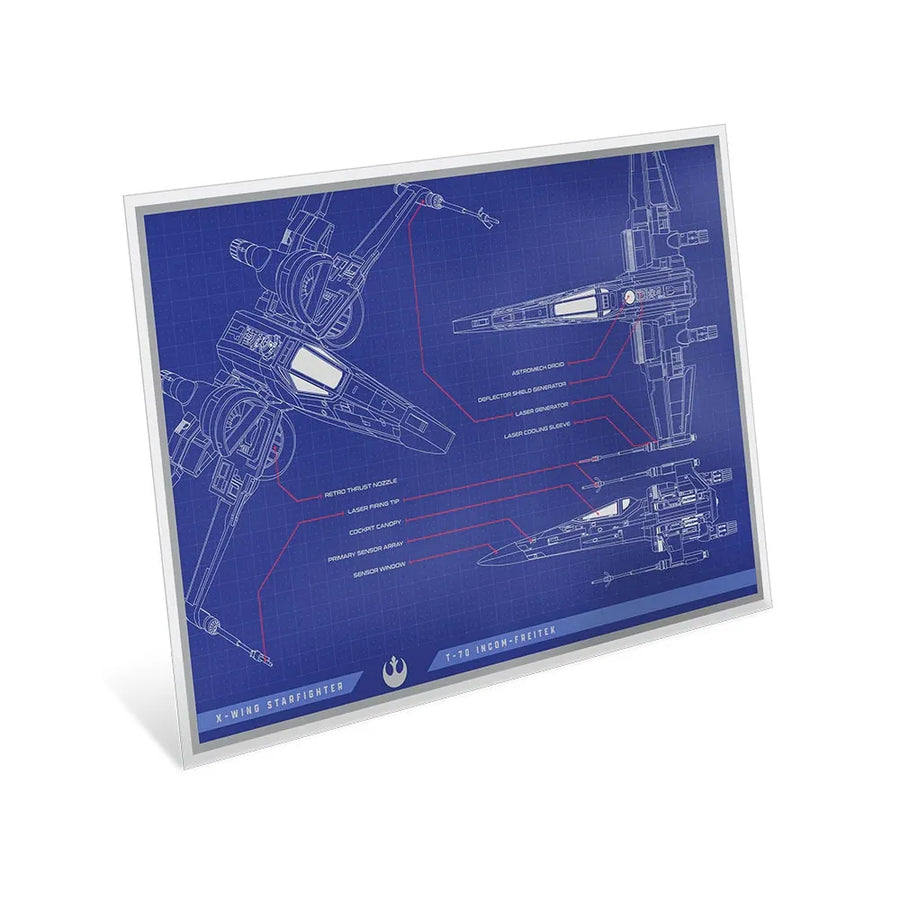 X-Wing T-70™ Blueprint Foil - LIMITED EDITION: 1000 – Agoro – ActionFigure Brasil