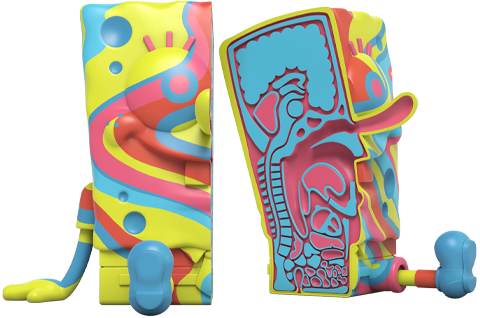 XXPOSED SpongeBob SquarePants (Rainbow Swirl Edition) – Mighty Jaxx – ActionFigure Brasil
