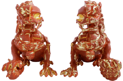 XXRAY+ Foo Dogs (Terracotta) - LIMITED EDITION: 200 – Mighty Jaxx – ActionFigure Brasil