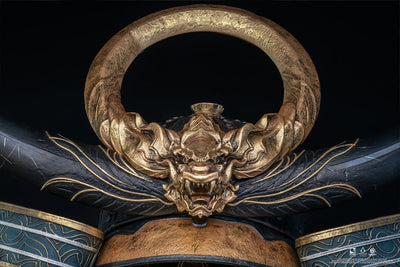 Yasuke Helmet - LIMITED EDITION: 2000 – PureArts – ActionFigure Brasil — com base expositora